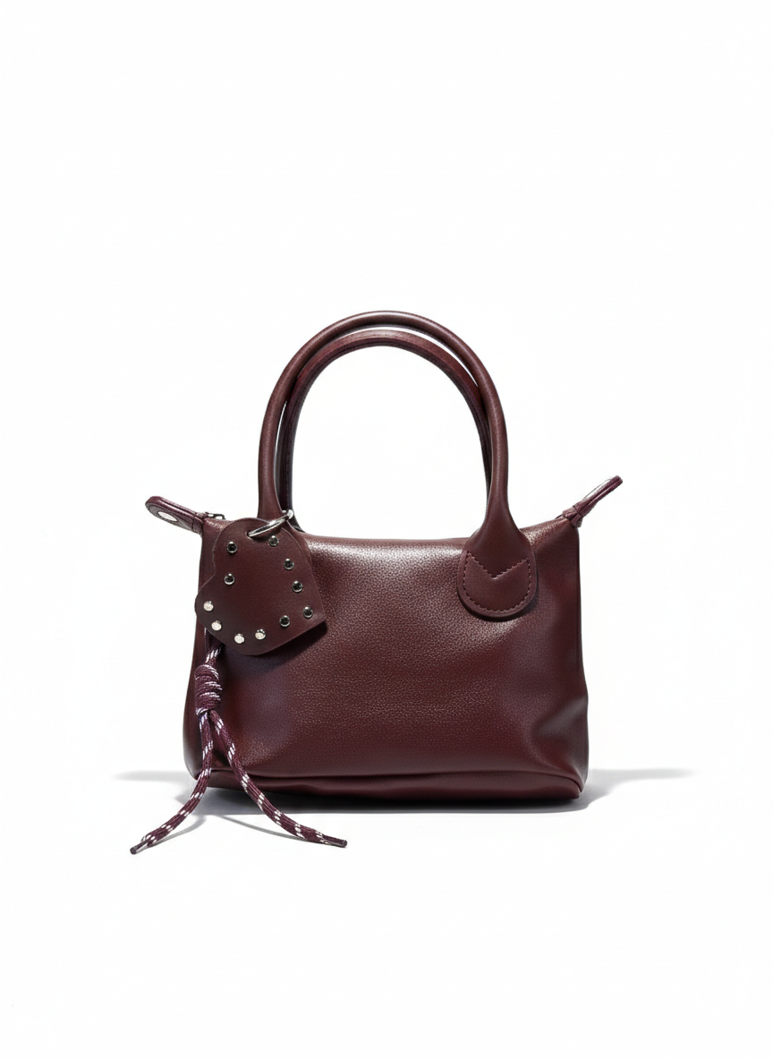 Charmlı Deri Omuz Ve El Çantası