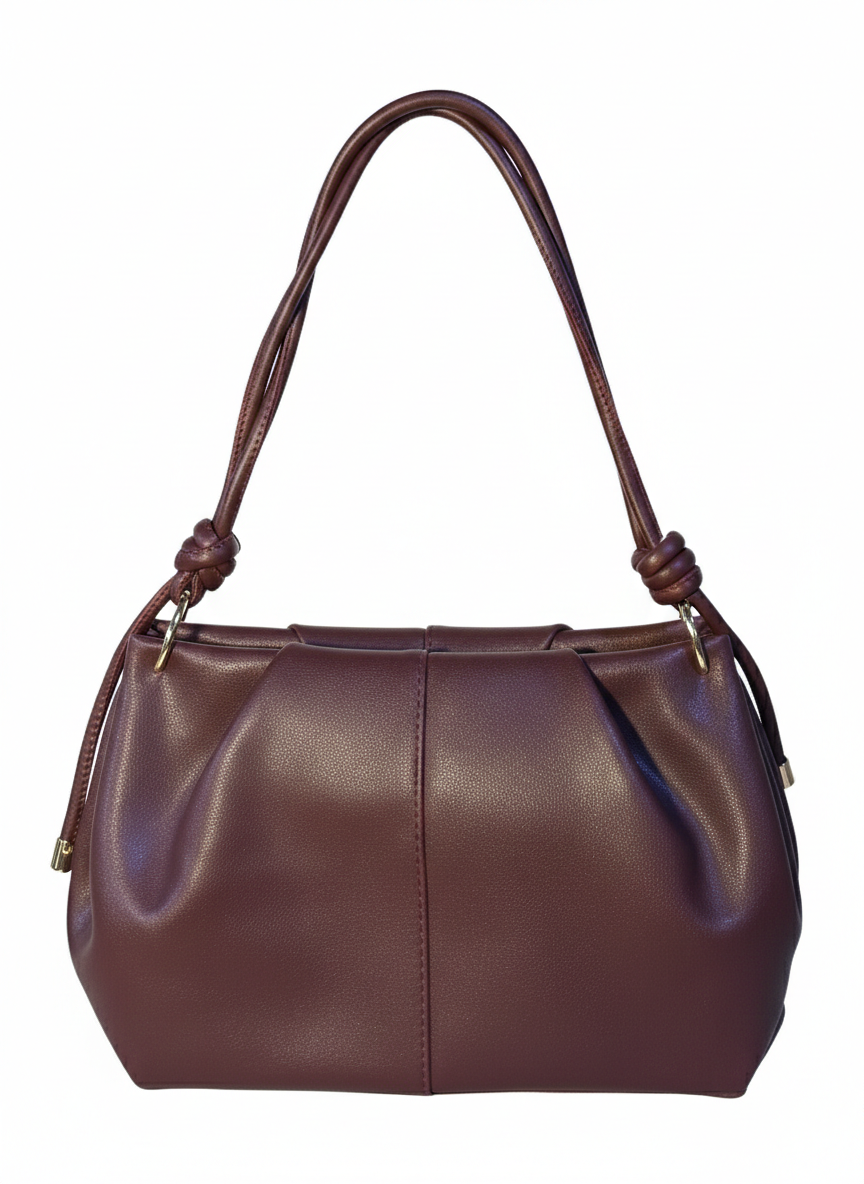 Düğümlü Askı Detaylı Yumuşak Deri Omuz Çantası