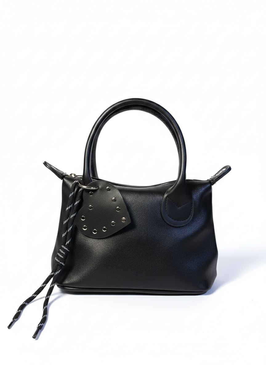 Charmlı Örgü Desenli Omuz Ve El Çantası