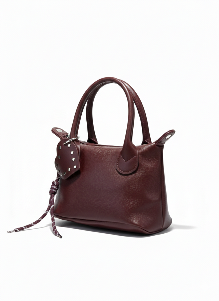 Charmlı Deri Omuz Ve El Çantası