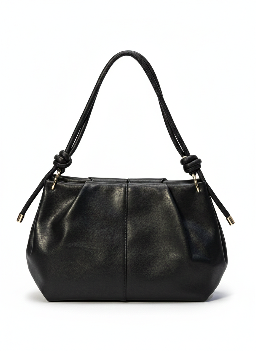 Düğümlü Askı Detaylı Yumuşak Deri Omuz Çantası