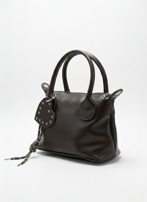 Charmlı Deri Omuz Ve El Çantası