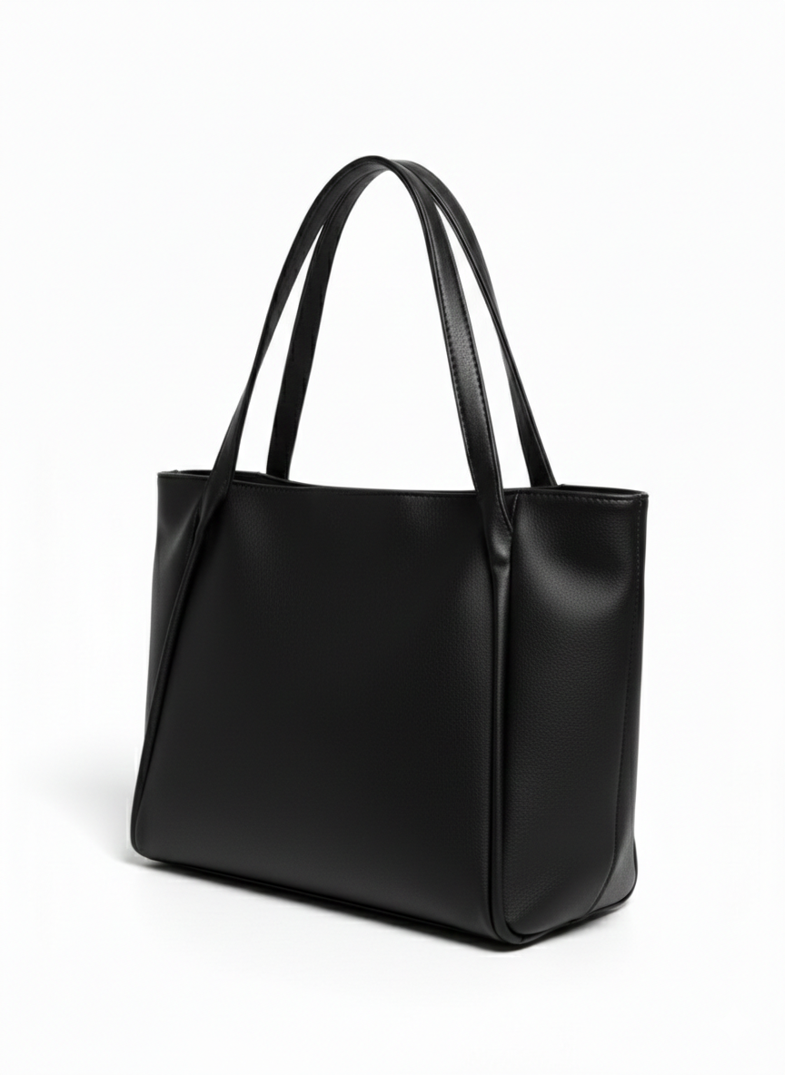 Geniş Tasarım Siyah Kol Çantası