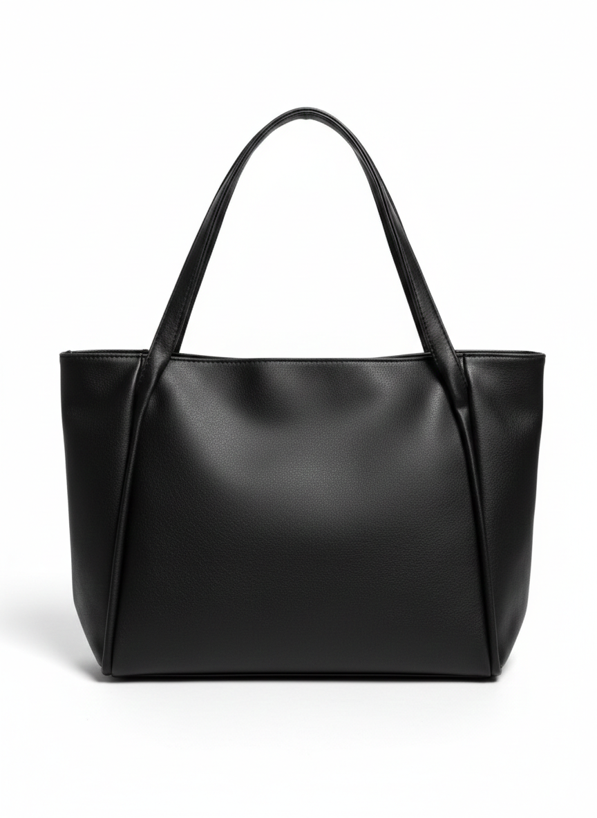 Geniş Tasarım Siyah Kol Çantası